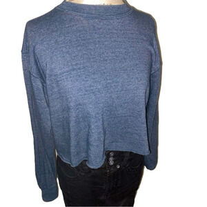 2/$30 Brandy Melville John Gault Muted Green / Grey Crop Sweater OS Fits Most